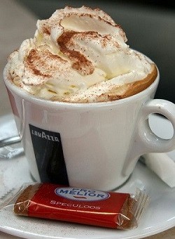 Hot Cappuccino with Whip Cream